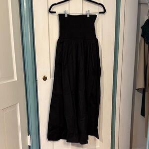 SOLID & STRIPED Black Textured Skirt